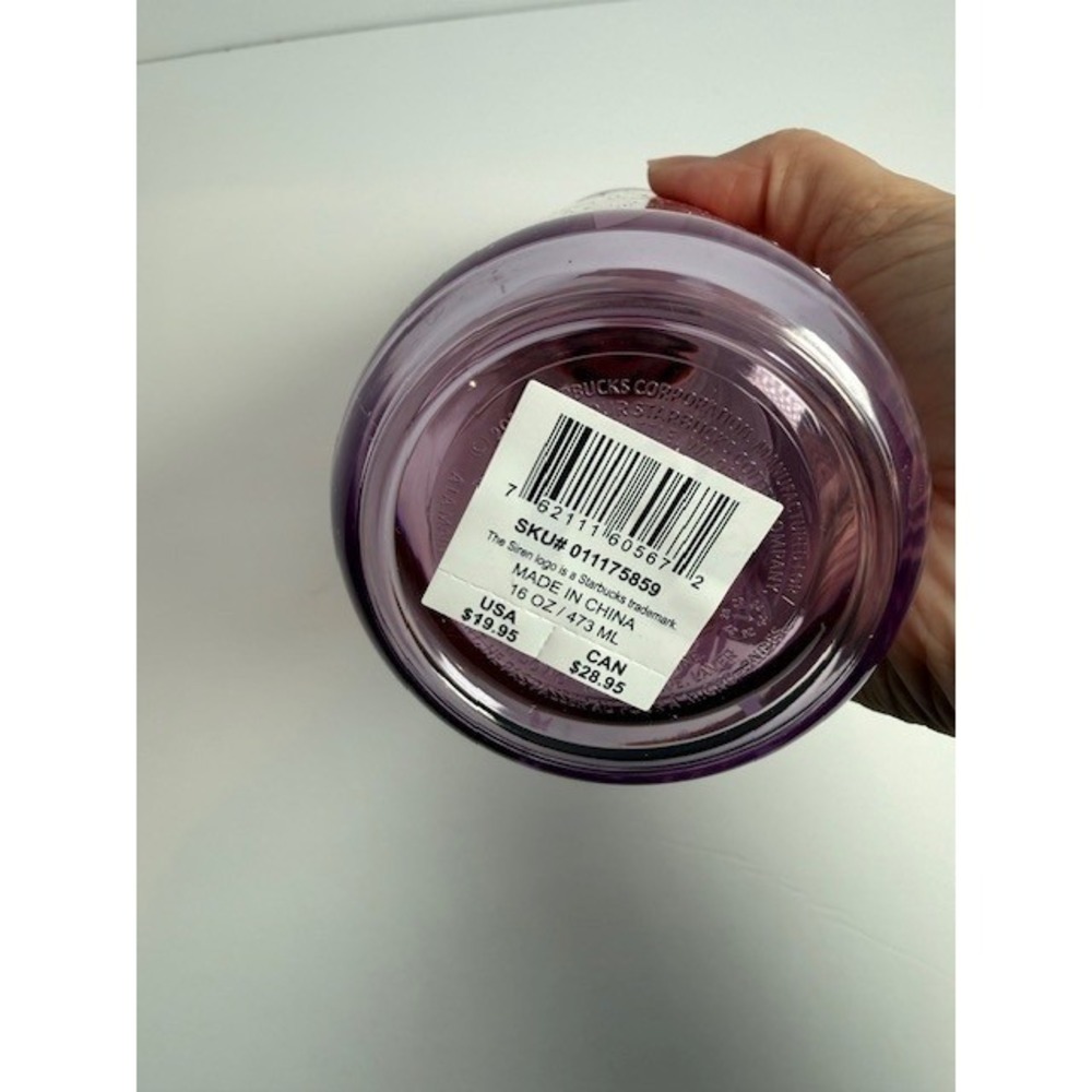Starbucks 2025 Holiday Bearista Reindeer Tumbler 16oz Pink Purple Bow Charm NEW - Picture 5 of 5